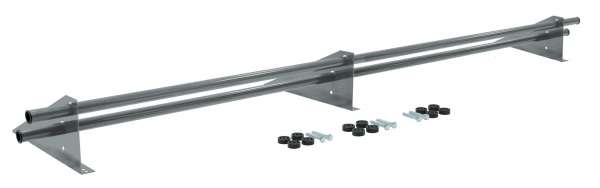 Снегозадержатель трубчатый, универсальный Optima, L=3000 мм, 3 опоры, 2 трубы, круг Ø25 мм RAL 7004