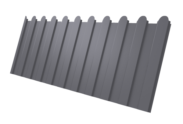 Профилированный лист GL C8 A, фигурный, 0.5 мм, PE, RAL 7004