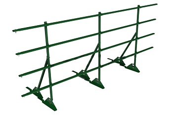 Ограждение кровельное для композитной черепицы Roofsystems Prestige композит, H=1200 мм RAL 6005, L=3000 мм