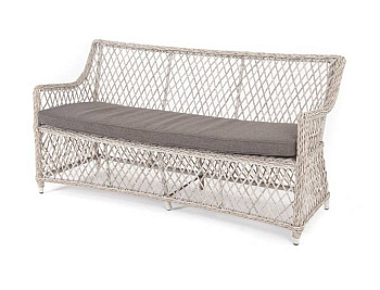 Диван 2-местный из искусственного ротанга, Латте бежевый