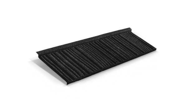 Композитная черепица Metrotile WoodShake, 1330 х 415 мм цвет:  черный