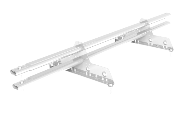 Снегозадержатель универсальный Roofsystems Prestige Next 2 опоры, 2 трубы, овал 45х25, L=1200 мм, RAL 9003