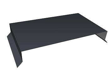 GL Парапетная крышка прямая 0.45 мм, Drap TX, RAL 7024, 250 мм, L=2500 мм