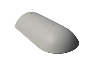 Начальная хребтовая черепица Braas Франкфурт цвет: серый