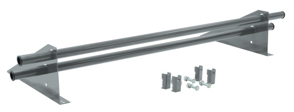 Снегозадержатель трубчатый, для фальцевой кровли Optima, L=1000 мм, 2 опоры, 2 трубы, круг Ø25 мм RAL 7004