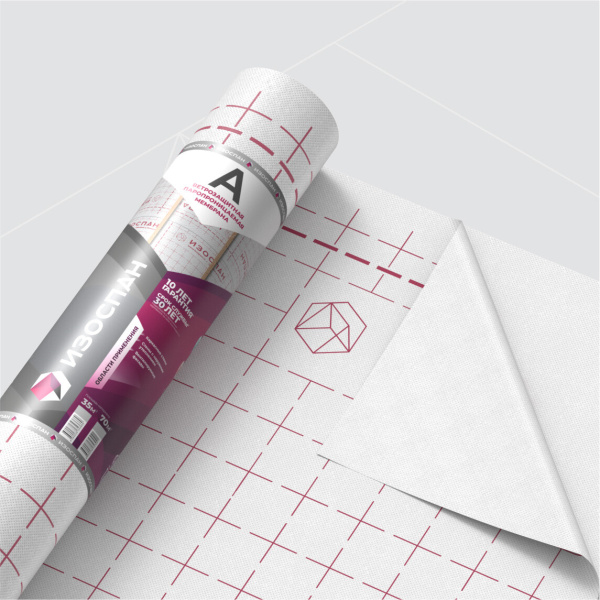 Изоспан А, ветро-влагозащитная паропроницаемая мембрана, 70 м²