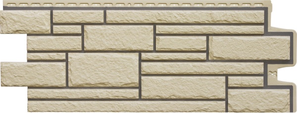 Фасадная панель Grand Line, Камелот Design, цвет: бежевый со швом RAL 7006