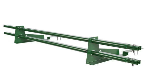 Снегозадержатель для композитной черепицы Borge L=1500 мм, 2 опоры, 2 трубы, овал 25х45 мм, RAL 6002