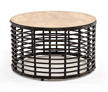 Столик журнальный из искусственного ротанга, Парма, цвет: бронзовый