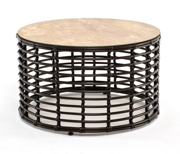 Столик журнальный из искусственного ротанга, Парма, цвет: бронзовый