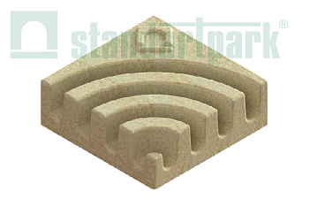 Модуль Г-образного соединения Standartpark, CompoMax Open Slot, 150х150 мм, песочный, арт: 7291500-Г