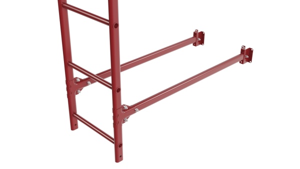 Фасадная лестница Borge, верхняя секция, L=1800 мм RAL 3011