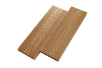 Террасная доска UnoDeck Vintage 150 мм, L= 4000 мм тиснение дерево, цвет: орех