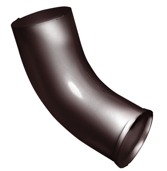 Колено стока, Grand Line Ø 90 мм, RAL 8017