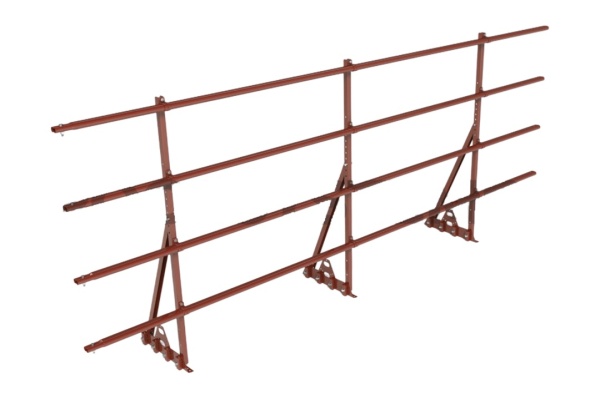 Ограждение кровельное для фальцевой кровли Roofsystems Prestige Master фальц, H=1200 мм RAL 3009, L=3000 мм