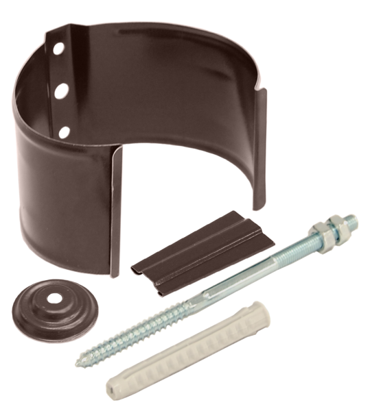 Кронштейн трубы на кирпич, Grand Line Ø 90 мм, PU Matte, RAL 8017