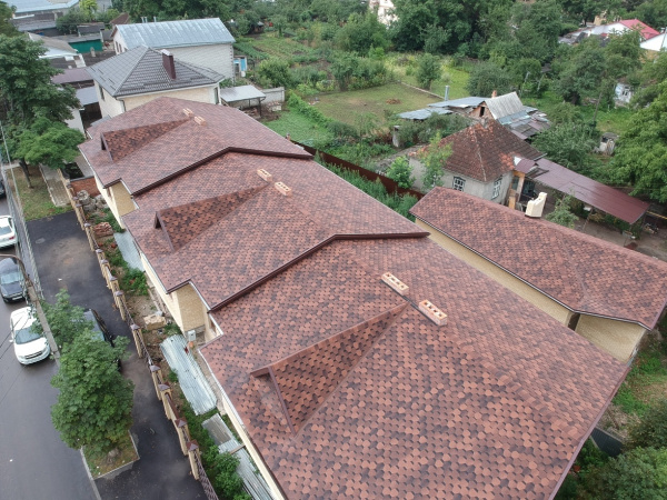 Битумная черепица, Docke, Premium, Шеффилд цвет: кофе, 3 м² / уп.