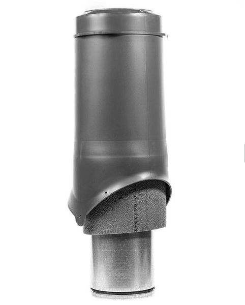 Вентиляционный выход Krovent Pipe-VT IS 125/500 мм серый