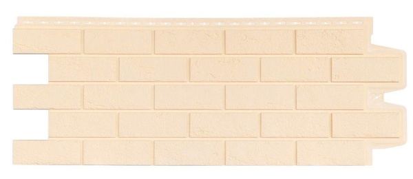 Фасадная панель Grand Line, Состаренный кирпич Classic, цвет: Бежевый