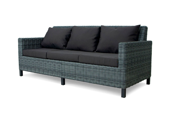 Диван 3х-местная Mokka Bella, из искуственного ротанга, /6 подушек/ цвет: соломенный