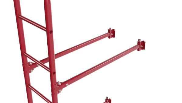 Фасадная лестница Borge, нижняя секция, L=1800 мм RAL 3003