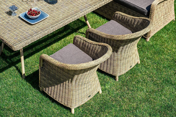 Кресло плетеное из искусственного ротанга, Равенна соломенный