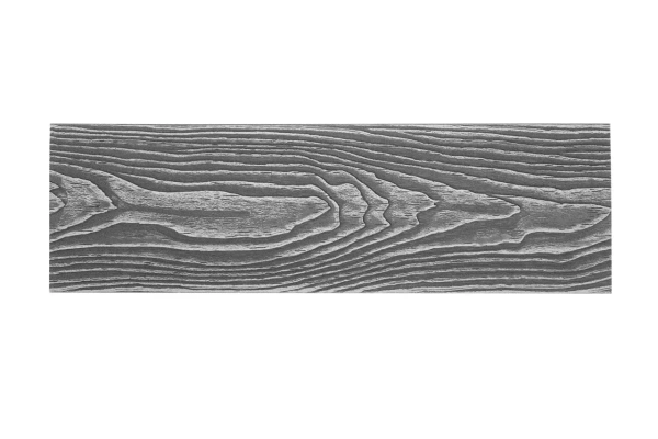 Террасная доска UnoDeck Vintage 150 мм, L= 4000 мм тиснение дерево, цвет: серый