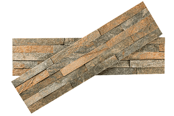 Кварцит, 3D панель из камня, 600х150 мм, Classic Multi Quartz, 8 шт/уп