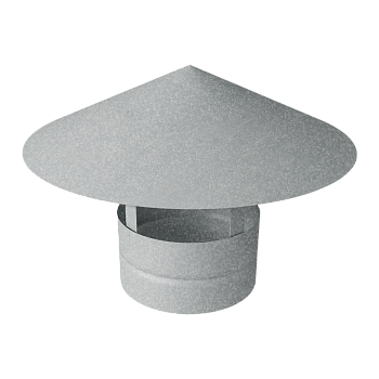 Дымник на трубу GL круглый, 0.45 мм, Zn, Ø120 мм, 260х750 мм, без цвета