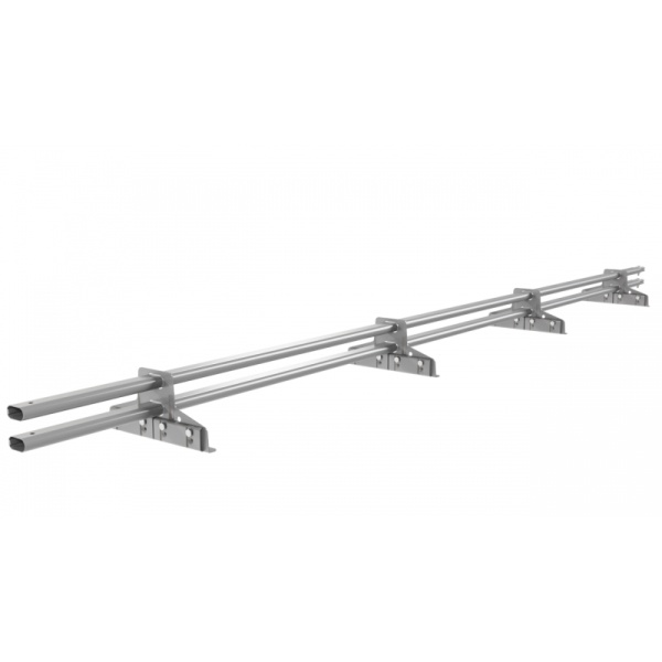 Снегозадержатель для фальцевой кровли Borge L=3000 мм, 4 опоры, 2 трубы, овал 25х45 RAL 7004