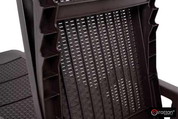 Шезлонг B:Rattan Nilo стопирующийся коричневый