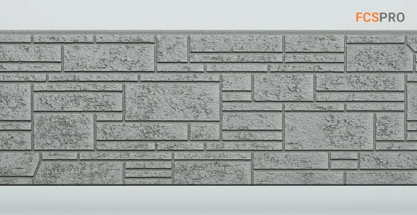 Панель FCS Simple под Камень, 15 мм, 360х1480 мм цвет: AA3112 серый