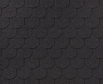 Битумная черепица RoofShield, Фемили Eco Lite, готик цвет: графитно-черный, 3 м² / уп.