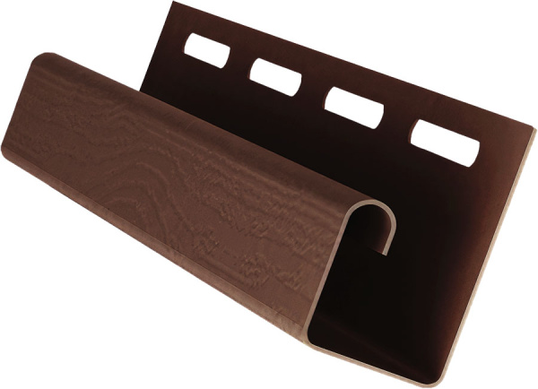 J-профиль пвх, Grand Line, L=3000 мм серия Classic Standart, цвет: шоколадный