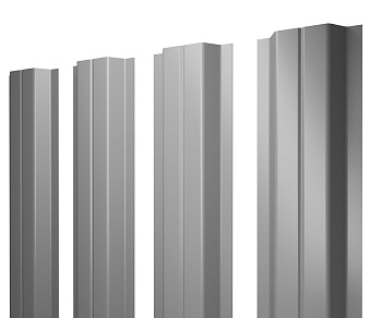 GL Штакетник П-образный А с прямым резом 0.45 мм, PE, RAL 7004