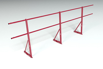 Ограждение кровельное для фальцевой кровли Roofsystems Econom фальц, H=900 мм RAL 3011, L=3000 мм