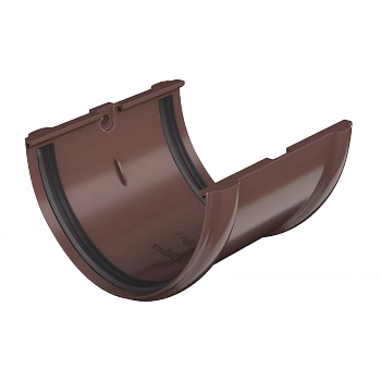 Соединитель желоба, Технониколь пвх, стандарт Ø 125 мм, цвет: коричневый