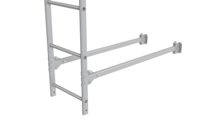 Фасадная лестница Borge, верхняя секция, L=2700 мм RAL 7004