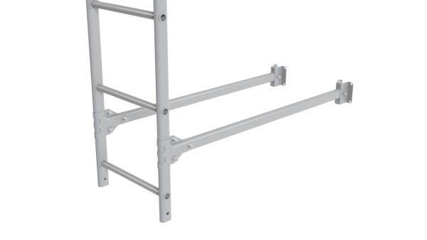 Фасадная лестница Borge, верхняя секция, L=2700 мм RAL 7004