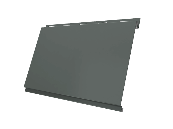 Металлический сайдинг Grand Line, Вертикаль Classic 0.45 мм, PE, RAL 7005