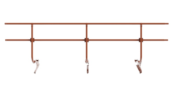 Ограждение кровельное для металлочерепицы Borge, H=900 мм, L= 3000 мм RAL 8004