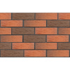Кирпич облицовочный клинкерный ЛСР, 0.71НФ пустотелый, Ноттингем красный флэш, береста, М300, 250х85х65 мм