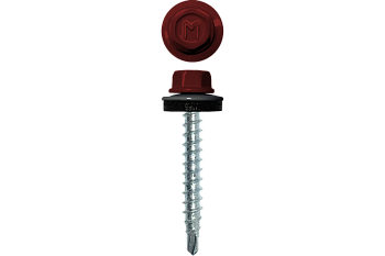 Саморез кровельный Daxmer 4.8х35 мм, сверло №1, RAL 3011, уп.250 шт.