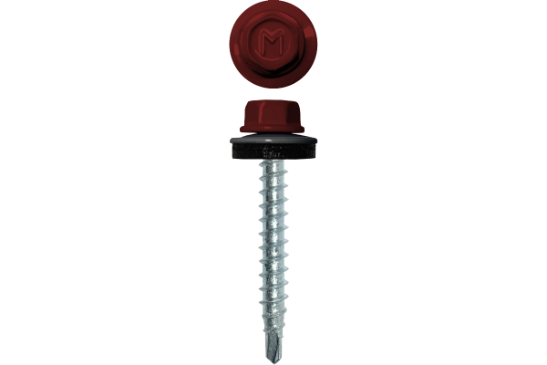 Саморез кровельный Daxmer 4.8х29 мм, сверло №1, RAL 3011, уп.250 шт.