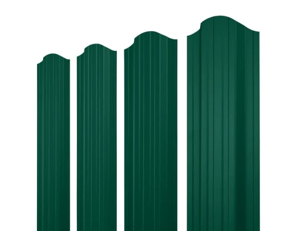 ММТ Штакетник П-образный, фигурный, 110 мм 0.42 мм, PE-double, RAL 6005