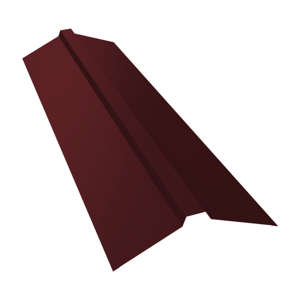 GL Планка конька прямоугольного, 115х30х115 мм 0.4 мм, PE, RAL 3005, L=2000 мм