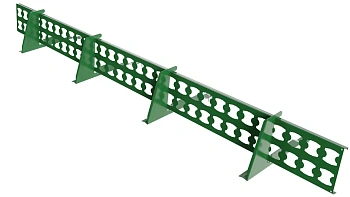 Снегозадержатель решетчатый для натуральной черепицы Borge L=2500 мм, 4 опоры, 1 полотно RAL 6002