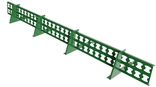 Снегозадержатель решетчатый для натуральной черепицы Borge L=2500 мм, 4 опоры, 1 полотно RAL 6002