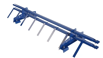 Снегозадержатель для профнастила Н-60, Н-75 Borge L=1500 мм, 2 опоры, 2 трубы, овал 25х45 RAL 5005