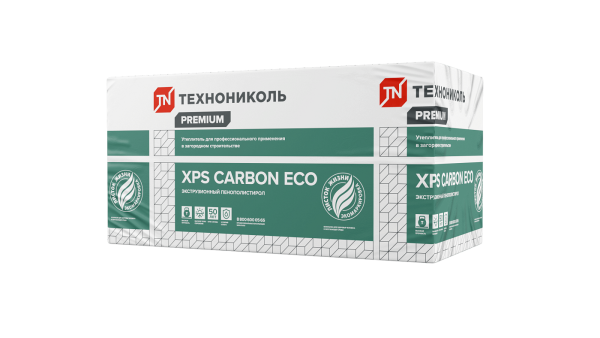 Технониколь, XPS Carbon Eco, 20х600х1200 мм, 14.4 м², 0.28 м³ уп